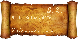 Stoll Krisztián névjegykártya
