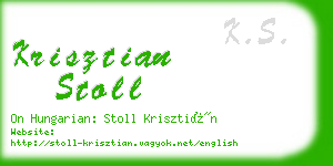 krisztian stoll business card